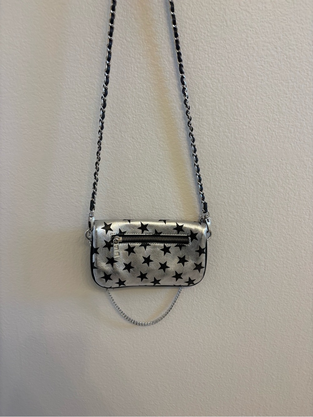 Zadig & Voltaire Rock Star Print Crossbody Bag In Silver - Picture 8 of 14